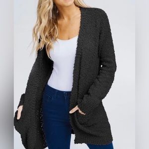 Black  popcorn cardigan